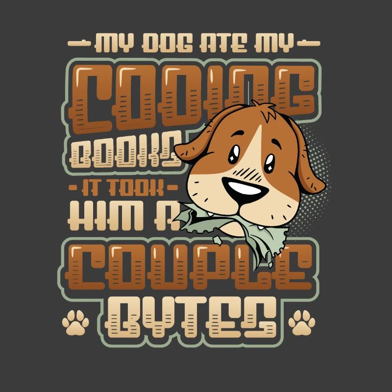 Dog Bytes Code Computer Joke Programming