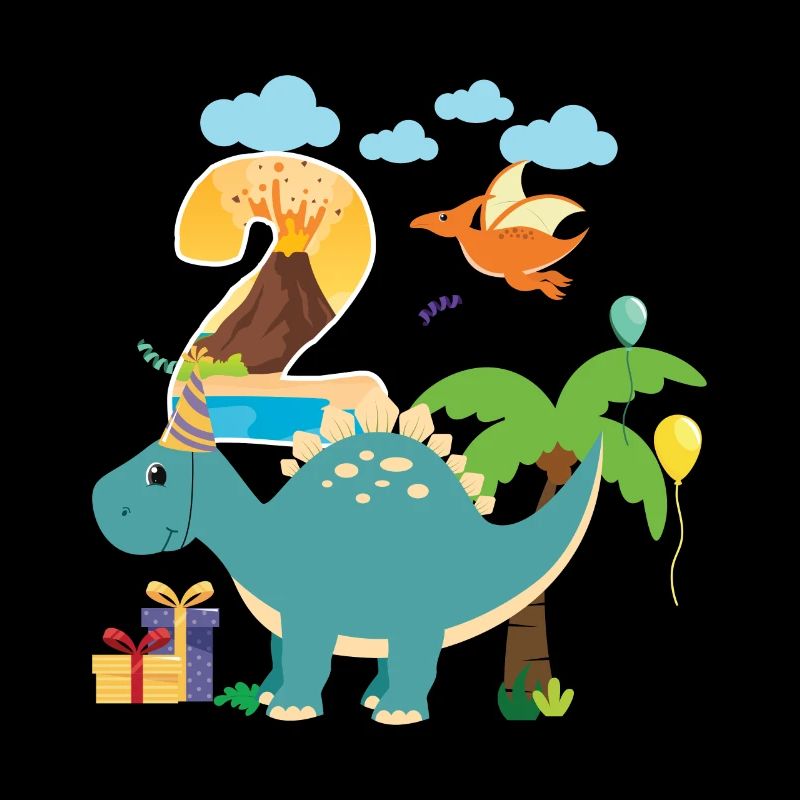 2nd Birthday Dinosaur Volcano Brachiosaur