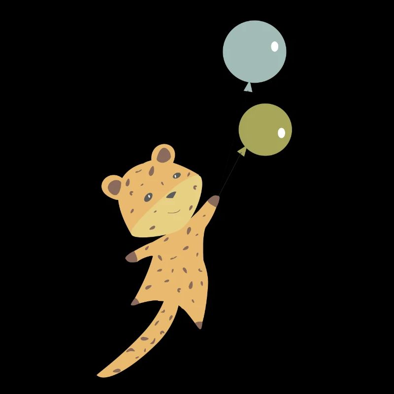 leopard balloons leo flies upwards cute animals