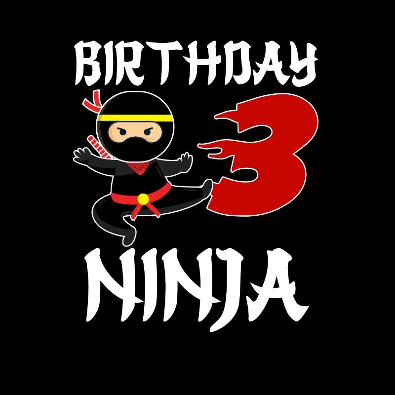 Cadeau Ninja d’anniversaire de trois ans