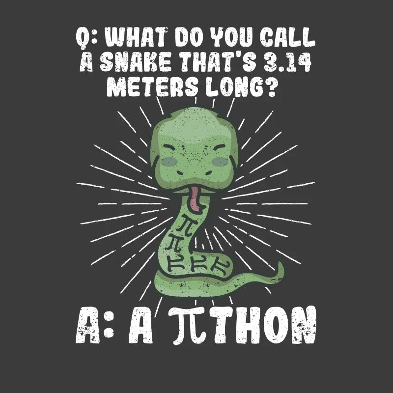 Python Schlange Pithon Pi Tag Symbol lustig Mathe
