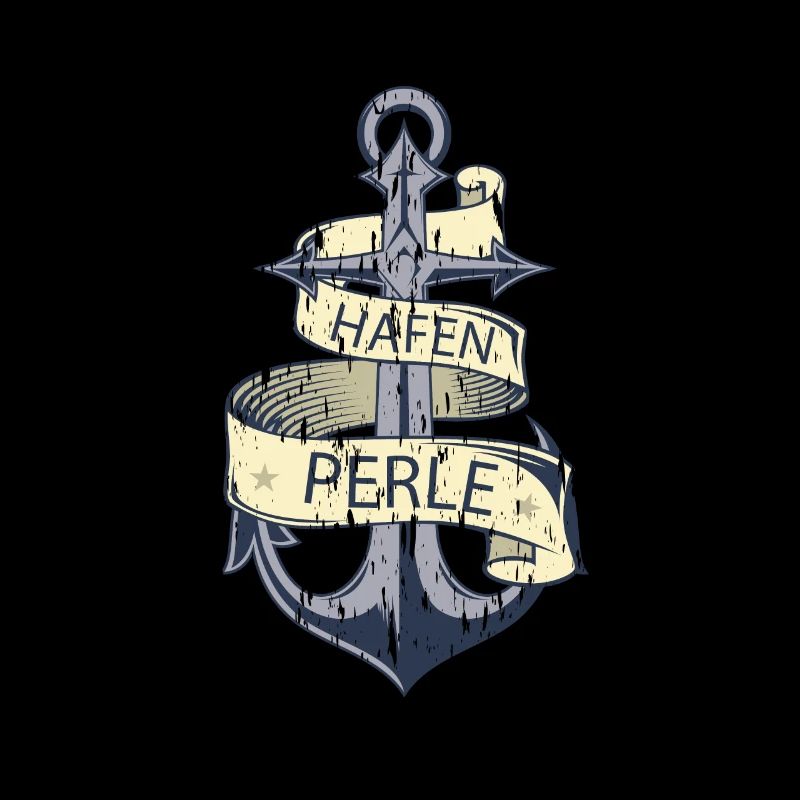 Hamburger Hafen Perle Anker Seemann Geschenk