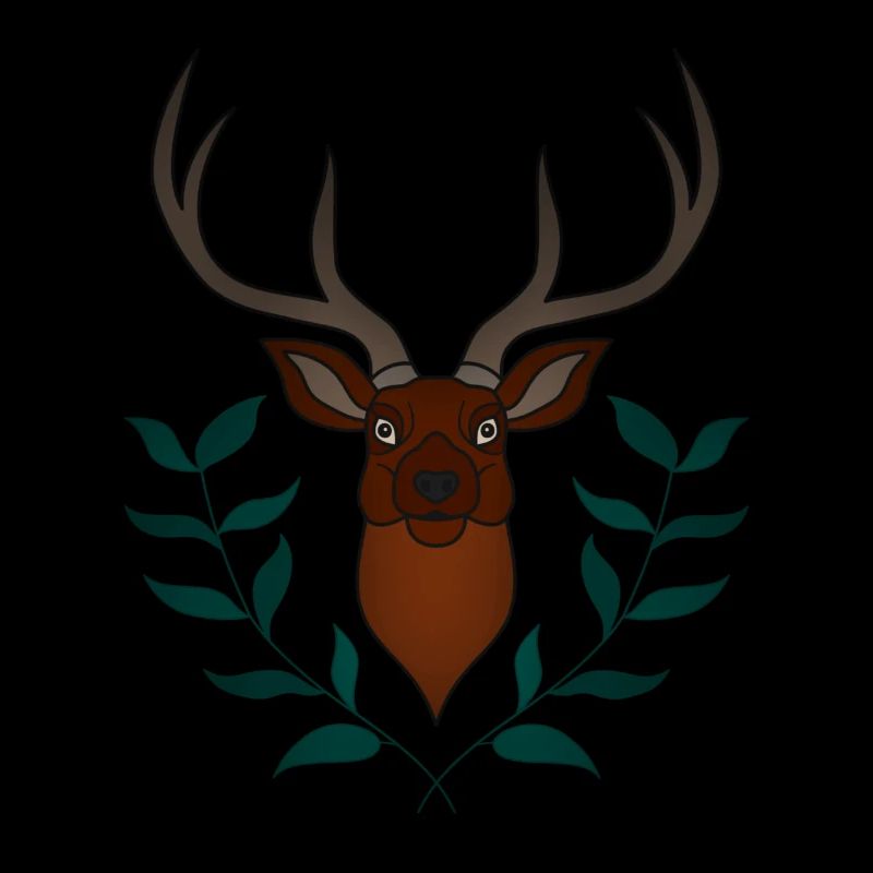 Rothirsch Geweih mit Hirschgeweih