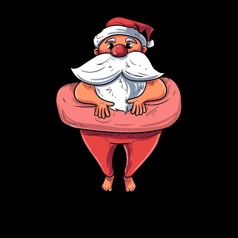 Père Noël en maillot de bain