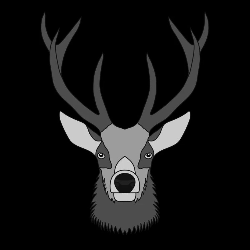 Rothirsch Geweih mit Hirschgeweih