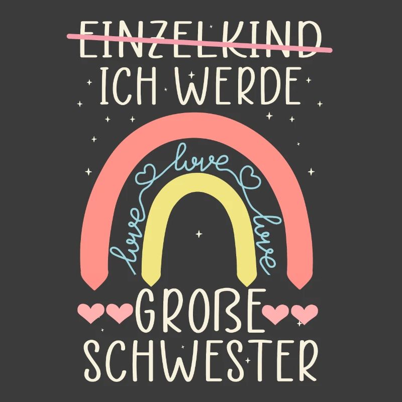 Ich werde Große Schwester Regenbogen Babyfeier