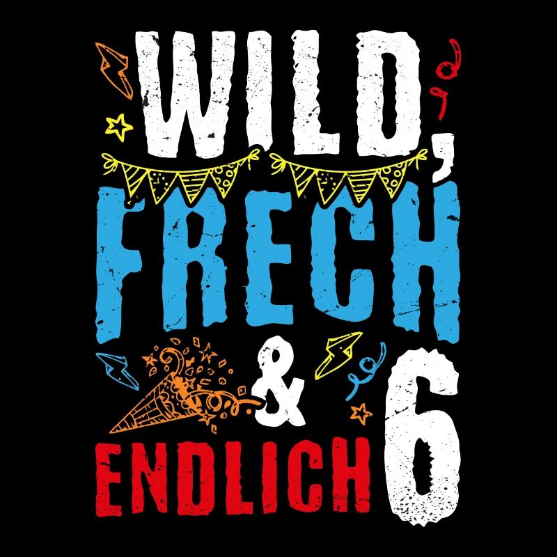 Kindergeburtstag T-Shirt Endlich Wild frech Feier