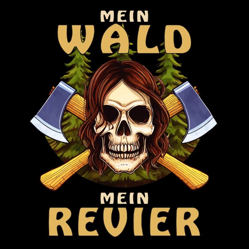 SKULL AXE MY FOREST MY TERRITORY