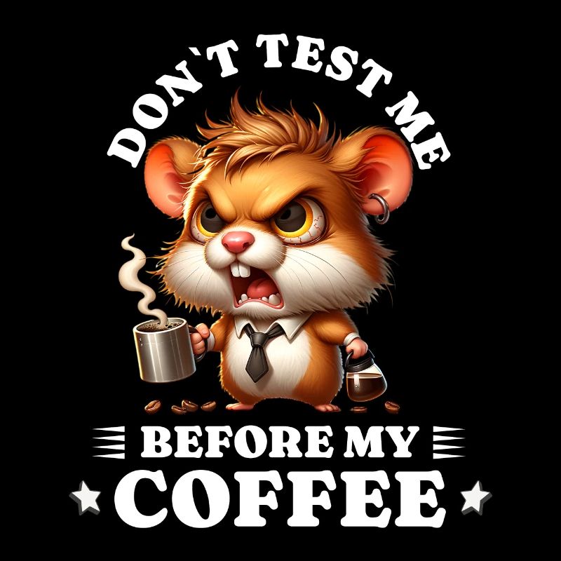 Morning grouch coffee anti early riser hamster
