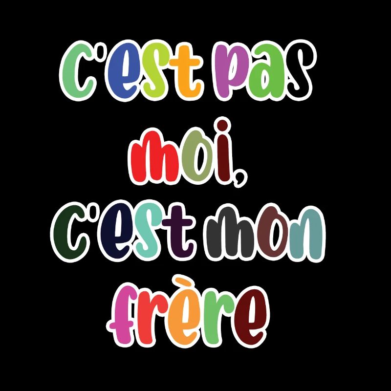 T-shirt enfant c'est pas moi c'est mon frère