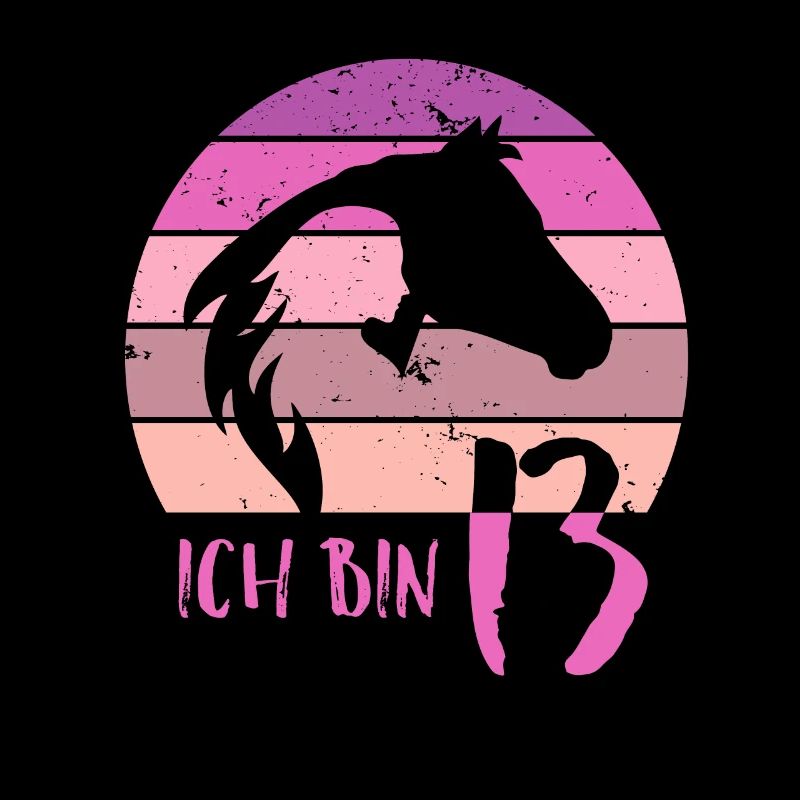 Geburtstag 13 Mädchen Pferd Reiten Stall Dreizehn