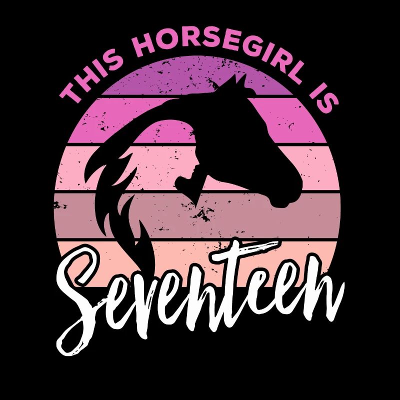 Geburtstag 17 Mädchen Pferd Reiten Stall SIebzehn