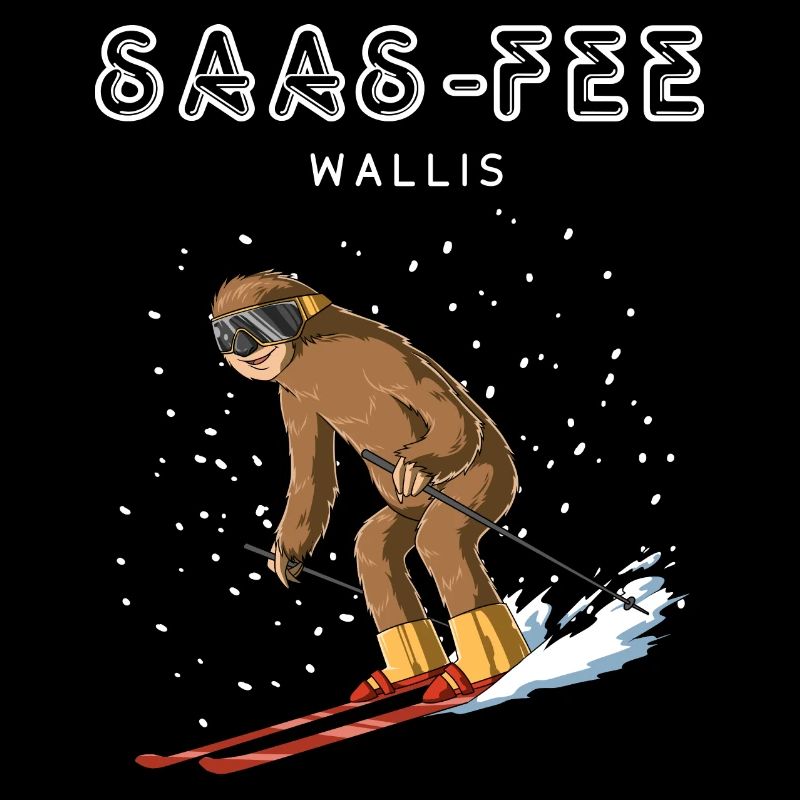 Saas Fee Wallis Schweiz Retro Ski Snowboard