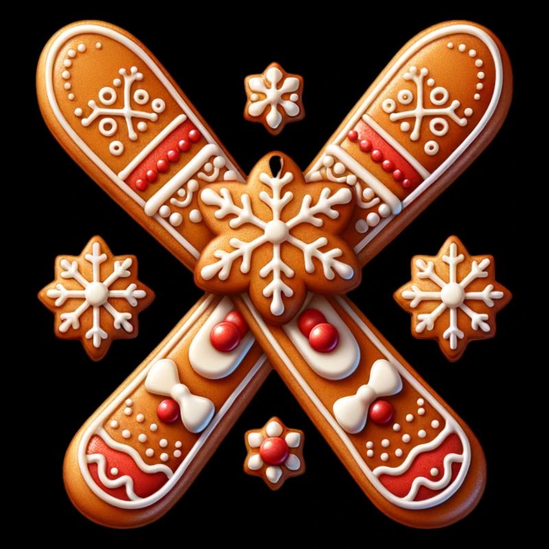 Ski Cookies Gingerbread Christmas Ski Slope