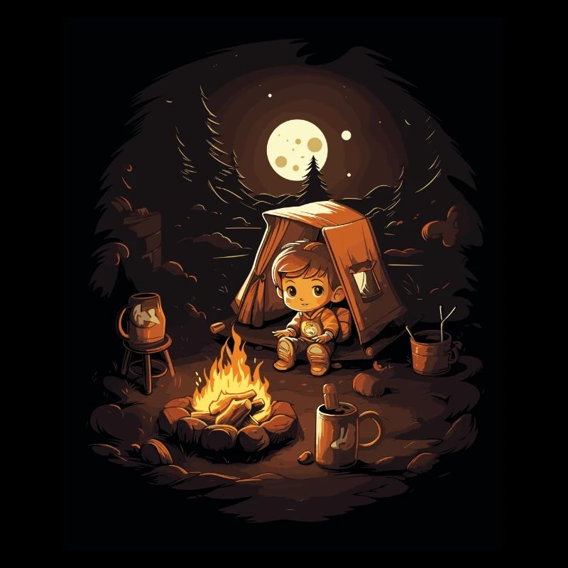 Child camping