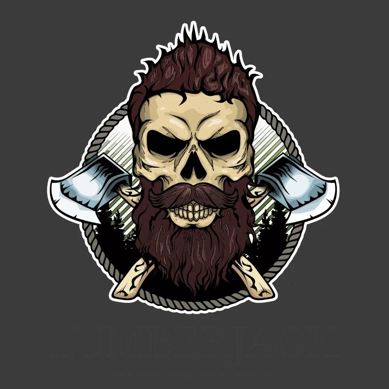 Pirate de crâne de bûcheron avec hache