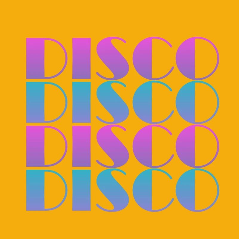 Vibrant Disco Text Pattern Design