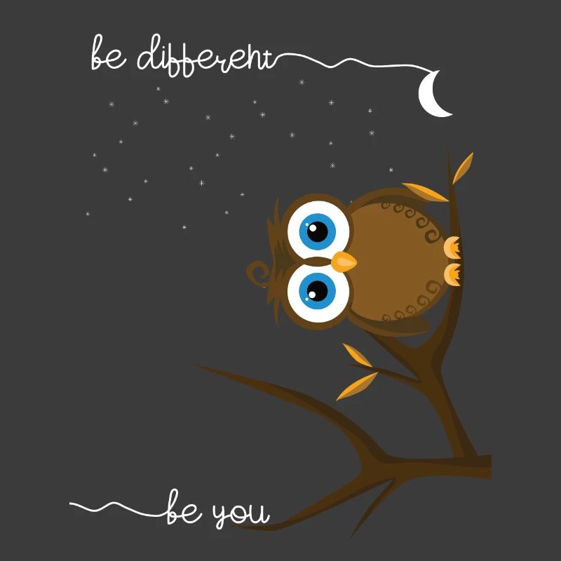 Eule be different be you Geschenkidee