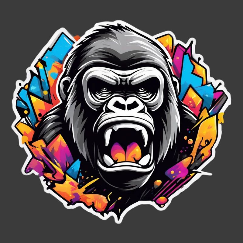 Gorilla-Graffiti leuchten