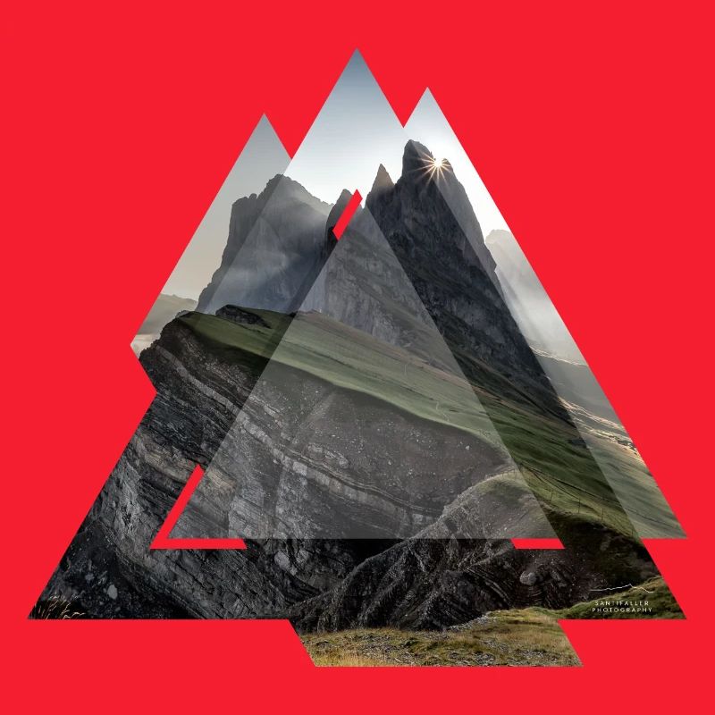Triangle geometry landscape Dolomites