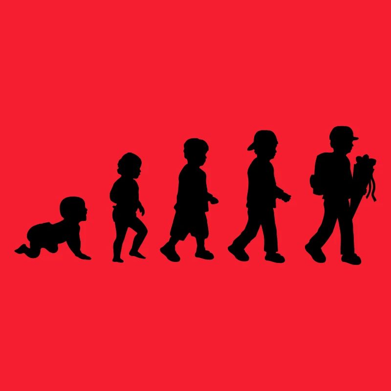 Evolution Schulkind Einschulung Junge