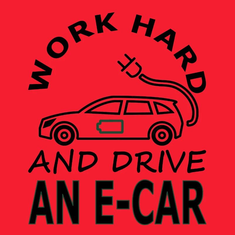 E-car driving e-car driver saying gift idea