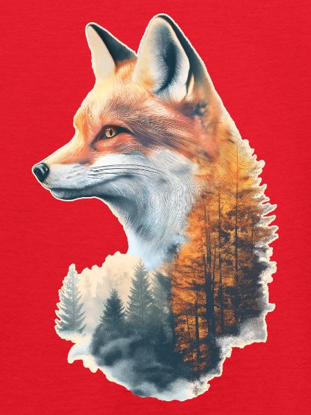 Fuchs im Herbstwald