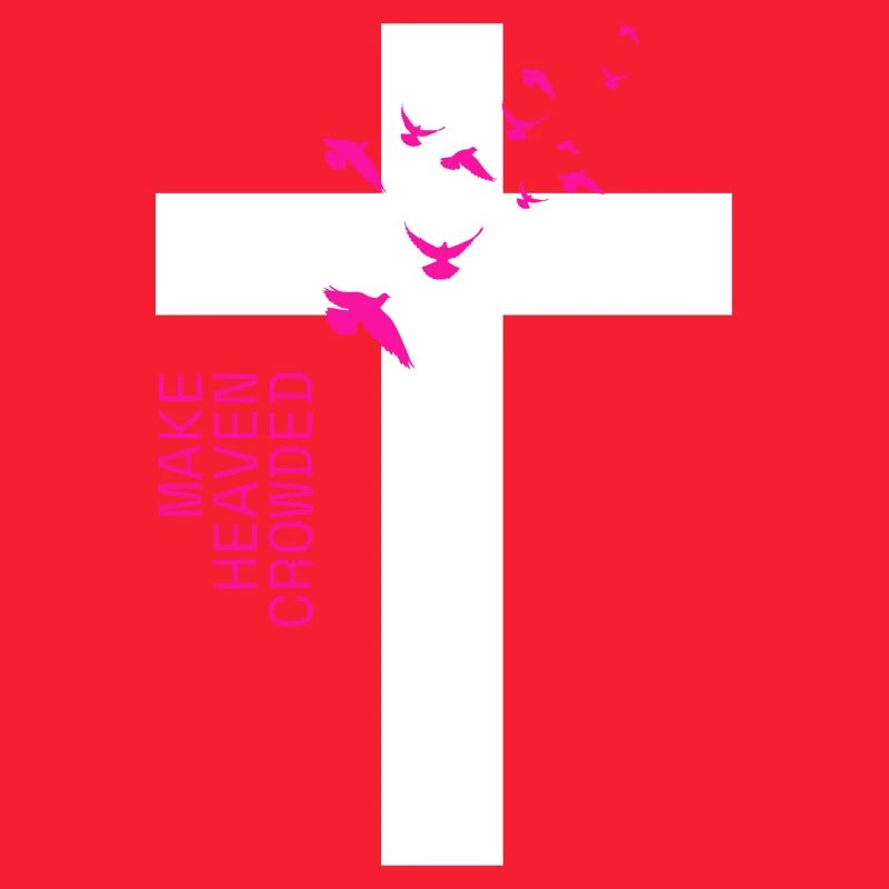 Croix blanche « Make Heaven Crowded » Design