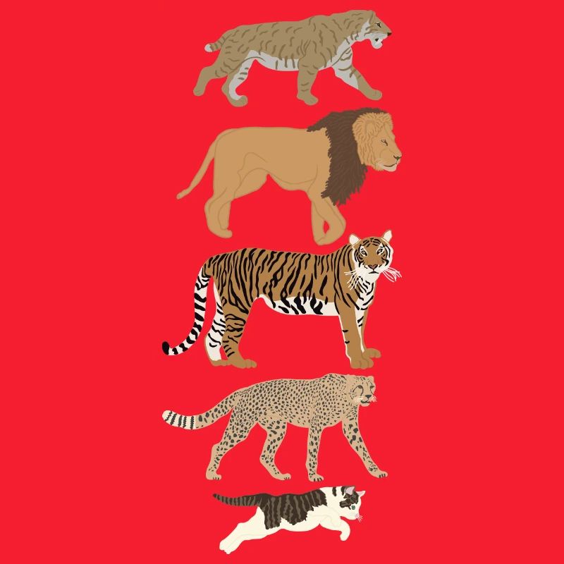 Evolution Chat Lion Guépard Vertical multicolore