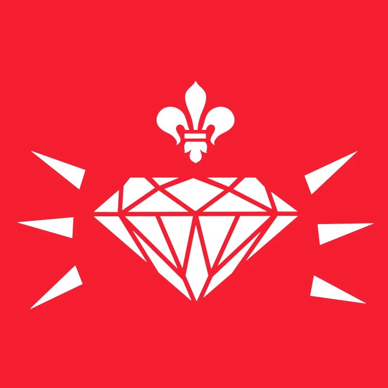 Diamant mit Lilie / diamond with fleur de lis (1c)