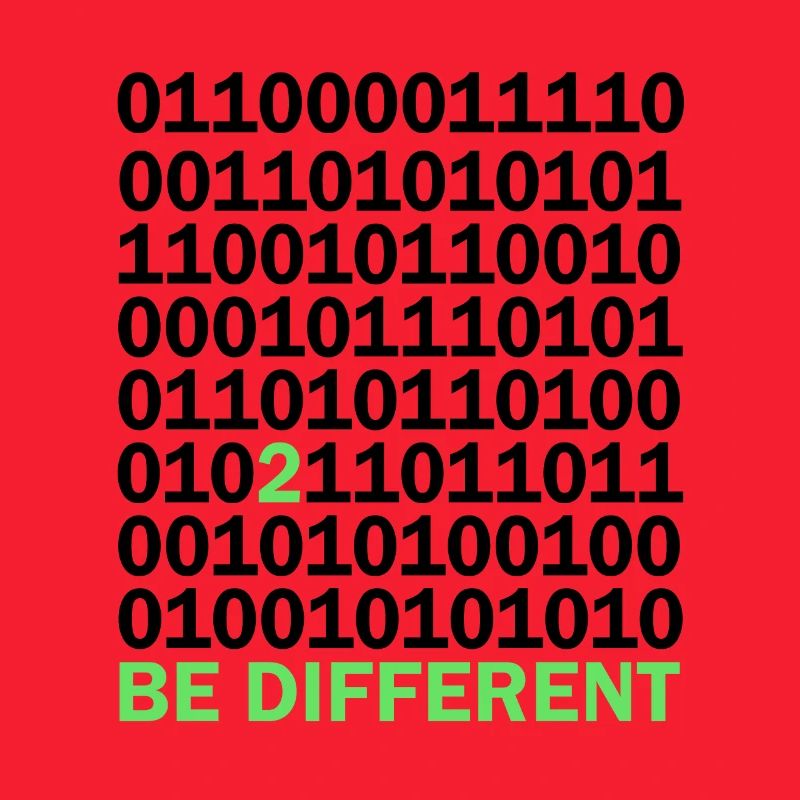 Cadeau Be Different Binary Code Nerd