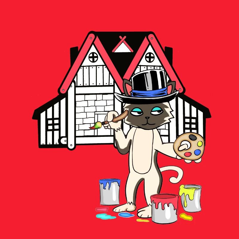 Cat Painter Professions Workspace Job