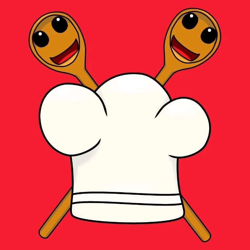 Chef chef hat wooden spoon