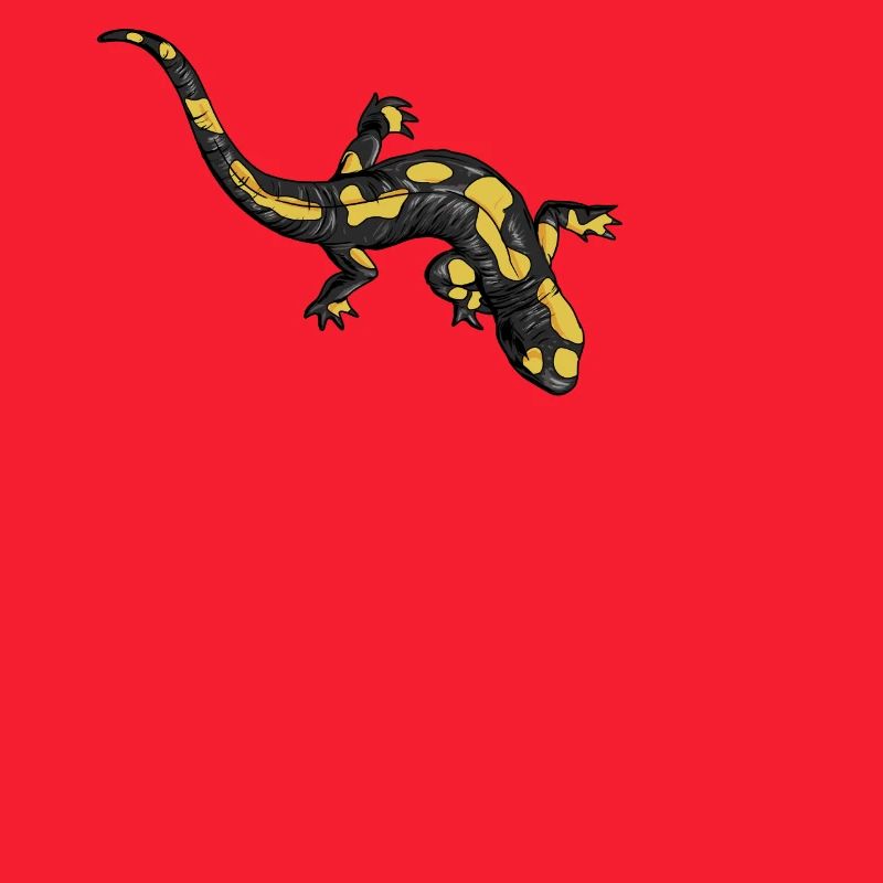 Zeichnung eines Feuersalamander