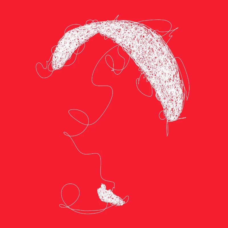 Paraglider scribble white
