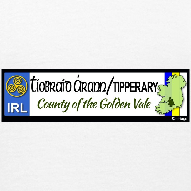 TIPPERARY, IRELAND: licence plate tag style decal