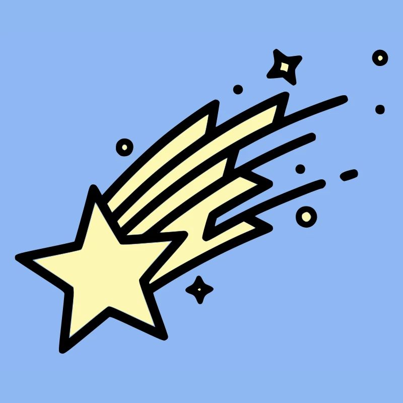 Une bande dessinée Shooting Star Comet