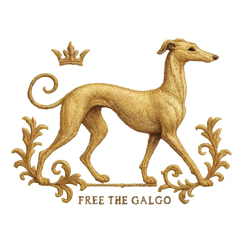 Free the Galgo - Embroidery Nr01