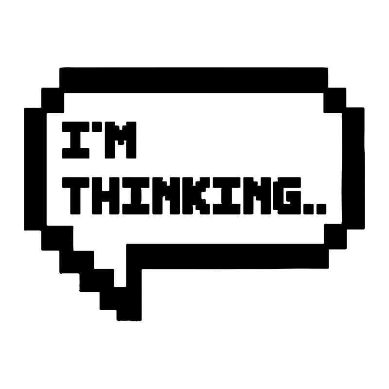 IM THINKING Computer Humor 8Bit Pixel