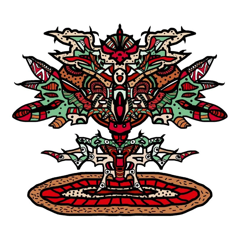Robot-Drachenbaum tattoo