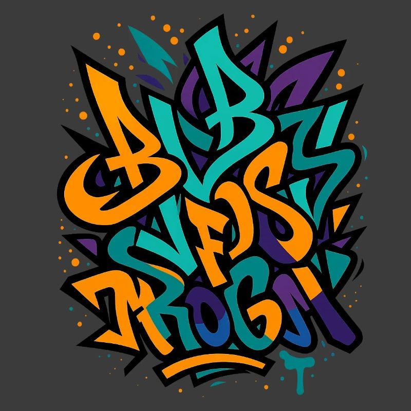 Explosion de couleurs de graffitis de rue