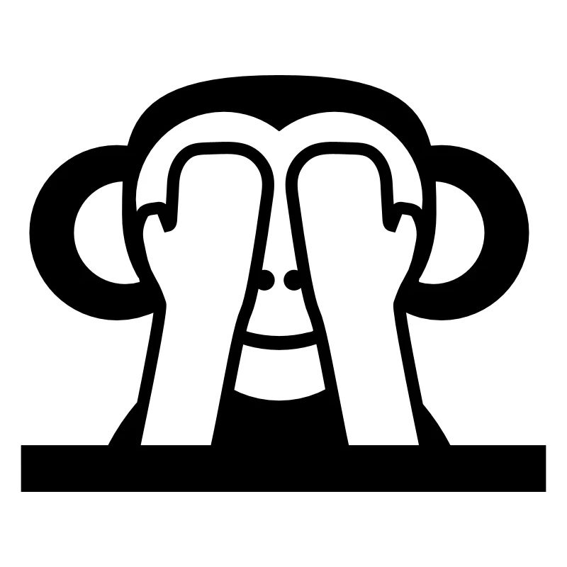3 Wise Monkeys See Nothing Keeps Eyes Hidden