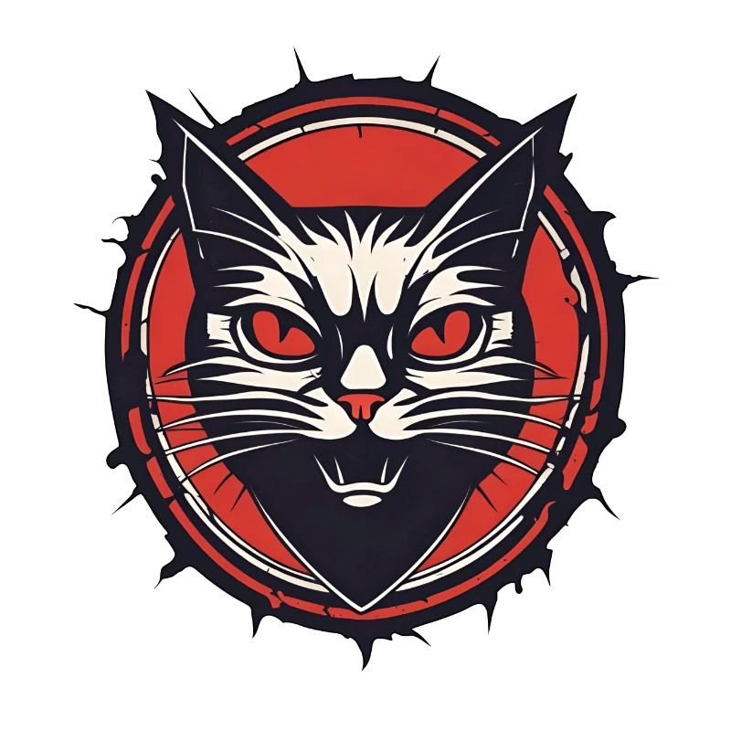 Devilish Cat / Kitty / Gothic / Halloween