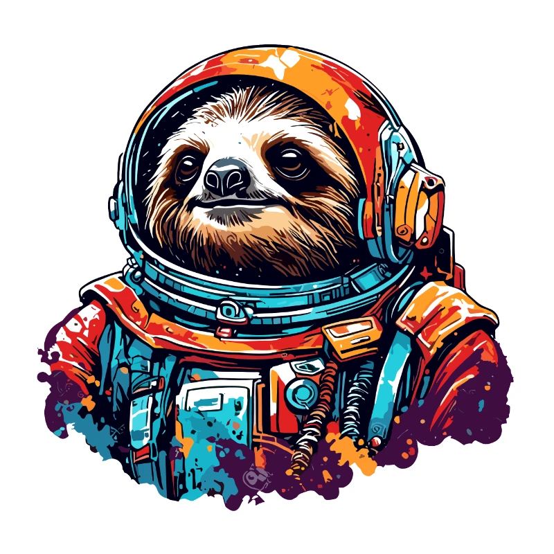 Astronaut / Space / Animal / Sloth / Spaceship