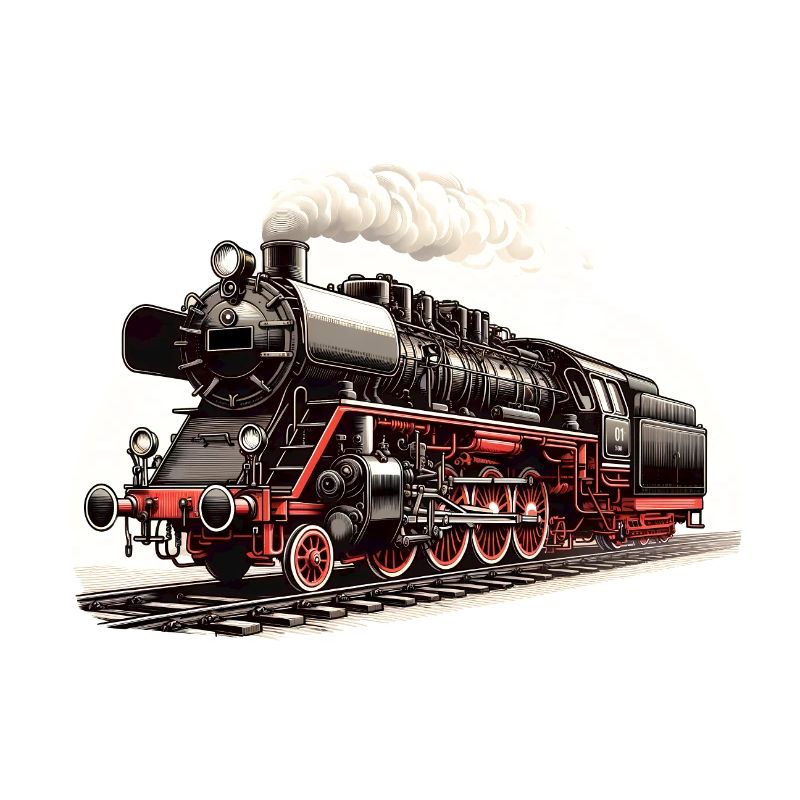 Illustration einer klassischen Dampflok