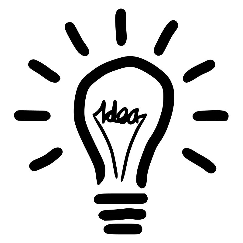 Light Bulb Idea Wire Font