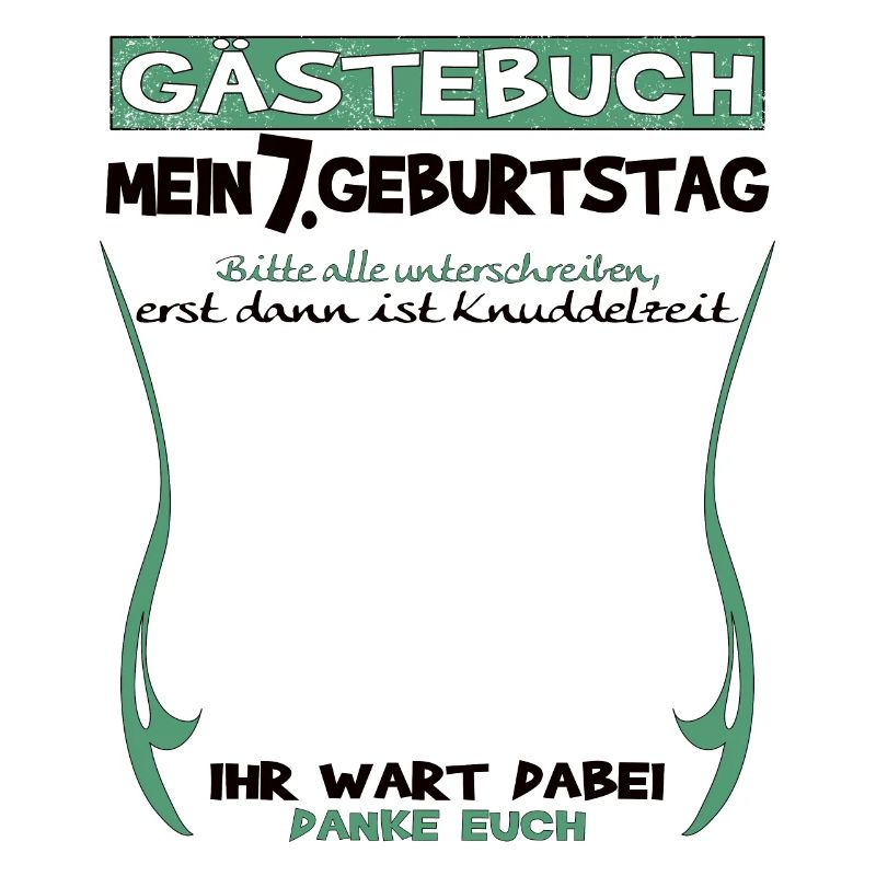 7. Geburtstag Junge & Mädchen Gästebuch