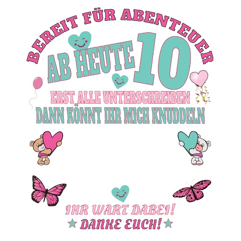 10. Geburtstag Mädchen & Junge Gästebuch