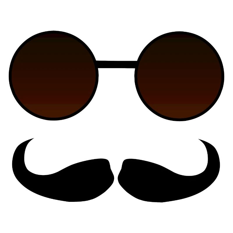 Hispter Schnurrbart und Brille