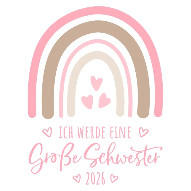 Ich werde eine große Schwester 2026 Regenbogen